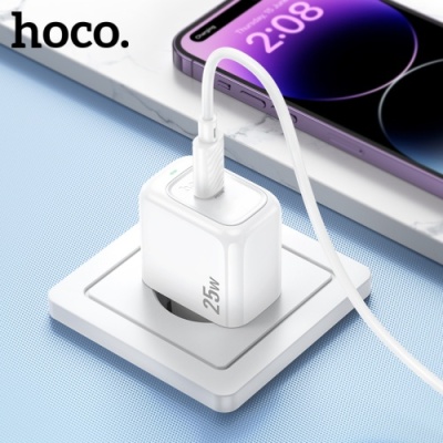 мережевий зарядний пристрій hoco cs53a 1type-c/25w/pd (бiлий) 