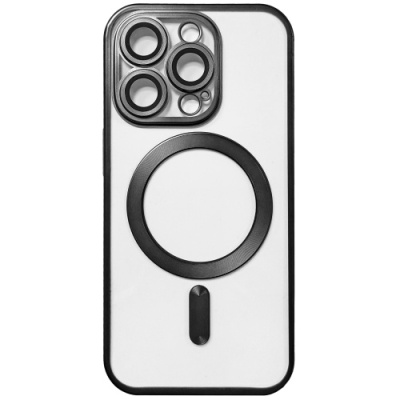 Купить чохол tpu metallic full camera with magsafe для apple iphone 15 pro max (matte black) онлайн