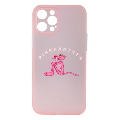 Купить чохол tpu ultra-thin matt kaws/pink panther design для apple iphone 12 pro max (04) - pink онлайн