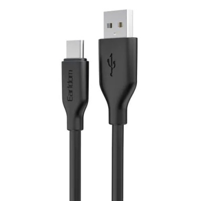 кабель earldom ec-175c soft silicone usb - type-c 3a/1m (чорний) 
