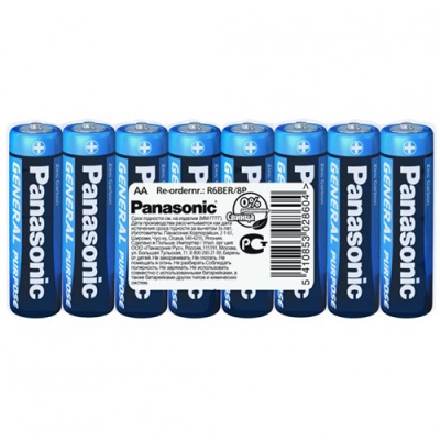 батарейка panasonic r6 aa (8шт) 