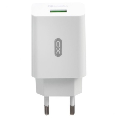 мережевий зарядний пристрій xo l36 1usb/18w/qc3.0 + (usb - type-c) (бiлий) 