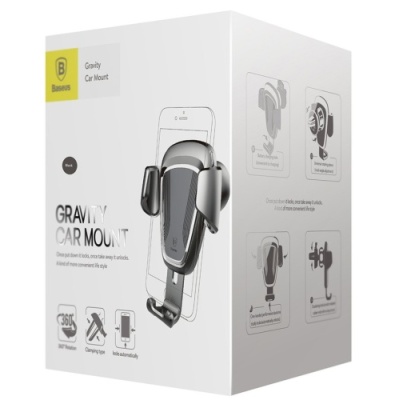 Автотримач Baseus Gravity Car Mount Holder (SUYL-01) Black