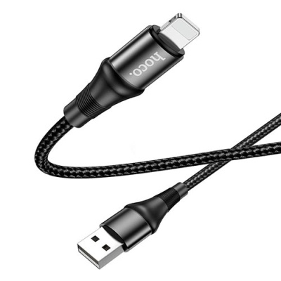 кабель hoco x50 excellent usb - lightning 2.4a/1m (чорний) 