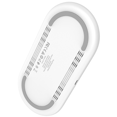 безпровідний зарядний пристрій hoco cw23 dual power 2phone/10w (білий) 