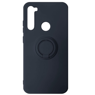Купить силіконовий чохол soft silicone casevsmagnet ring для xiaomi redmi note 8 - dark blue онлайн