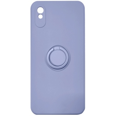 Купить силіконовий чохол soft silicone casevsmagnet ring для xiaomi redmi 9a - lavander онлайн