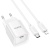 Мережевий Зарядний Пристрій Hoco C146A 1Type-C/20W/PD + (Type-C - Lightning) (Білий) мережевий зарядний пристрій hoco c146a 1type-c/20w/pd + (type-c - lightning) (білий)