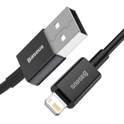 кабель baseus superior series usb - lightning 2.4a/2m (calys-c01) (black) 