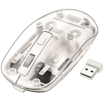мишка бездротова hoco gm29 mysterious dual-mode (2.4g+ bluetooth) silent (бiлий) 