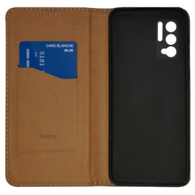 Купить чохол-книжка leather fold для xiaomi redmi note 10 5g (коричневий) онлайн