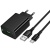 мережевий зарядний пристрій hoco cs92a 1usb/18w/qc3.0 + (usb - type-c) (чорний) 
