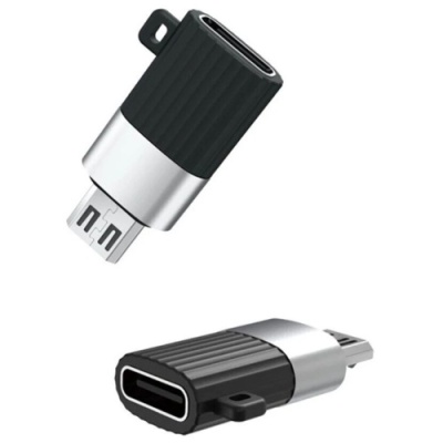 перехідник xo nb149c type-c - microusb (чорний) 