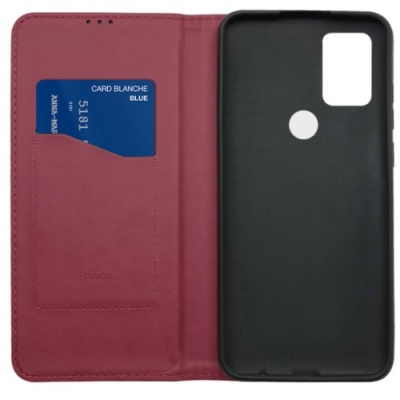 Купить чохол-книжка leather fold для zte blade a7s 2020 (темно-червоний) онлайн