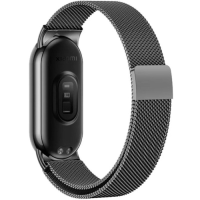 ремінець для xiaomi mi band 8/9/10 (milanese loop vs magnet) (чорний) 