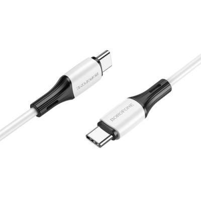 кабель borofone bx79 silicone type-c - type-c 60w/1m (бiлий) 