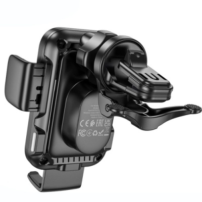 Автотримач Hoco HW10 з безпровідним зарядним пристроєм (Чорний)