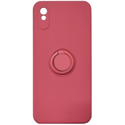 Купить силіконовий чохол soft silicone casevsmagnet ring для xiaomi redmi 9a - hawthom red онлайн