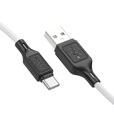 кабель hoco x90 cool silicone usb - type-c 3a/1m (білий) 