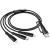 кабель hoco x123 3in1 usb/type-c - lightning + microusb + type-c 1м (чорний) 