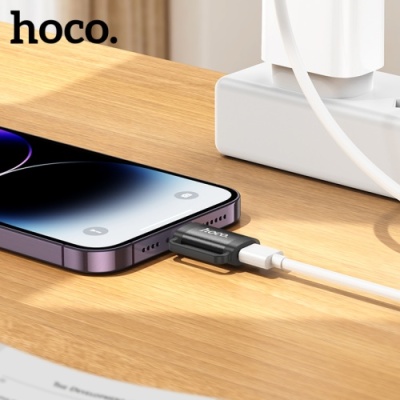 перехідник hoco ua31b lightning - type-c (чорний) 