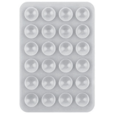 Купить силіконова тримач-присоска двостороння для телефону double side silicone (80*55 мм) (сірий) онлайн