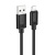 кабель hoco x122 silicone usb - lightning 2.4a/1m (чорний) 