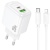 Мережевий Зарядний Пристрій Hoco CS54A 1USB/18W/QC3.0 + 1Type-C/20W/PD + (Type-C - Lightning) (Білий) мережевий зарядний пристрій hoco cs54a 1usb/18w/qc3.0 + 1type-c/20w/pd + (type-c - lightning) (білий)