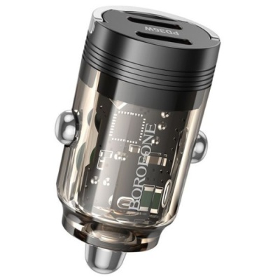 Автомобільний Зарядний Пристрій Borofone BZ29B 2Type-C/36W/PD (Чорний)