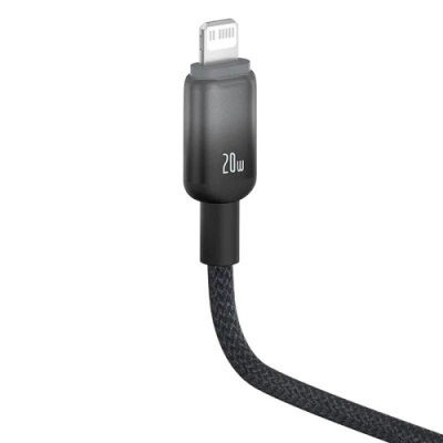 кабель baseus discolor series fast charging usb - lightning 2.4a (p10374900111-00) (1m) (black) 