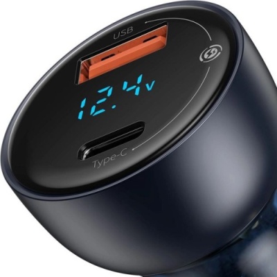 Автомобільний Зарядний Пристрій Baseus Particular PPS (CCKX-C0G) 1USB/30W/QC4.0 + 1Type-C/65W/PD (Dark Grey)