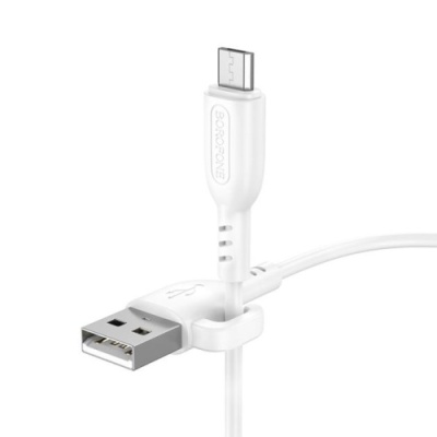 кабель borofone bx91 usb - microusb 2.4a/1m (білий) 