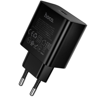 мережевий зарядний пристрій hoco n77 pd+(1type-c/45w) (чорний) 