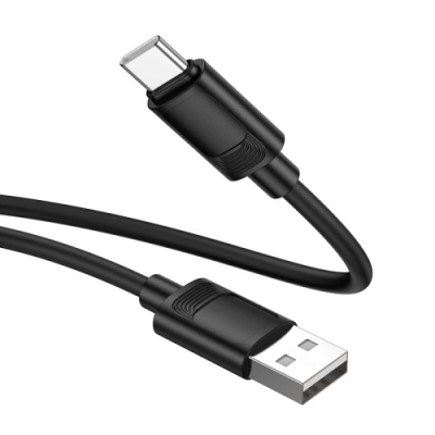 кабель hoco x122 silicone usb - type-c 3.0a/1m (чорний) 