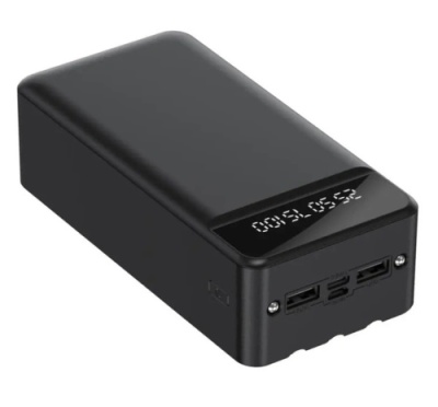 додаткова батарея power bank xo pr164 with cable 30000 mah (чорний) 
