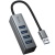USB HUB Hoco HB1B 4in1 (USB to USB3.0*4) (сірий) usb hub hoco hb1b 4in1 (usb to usb3.0*4) (сірий)