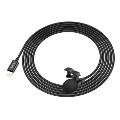 мікрофон петличний hoco l14 lightning (чорний) 