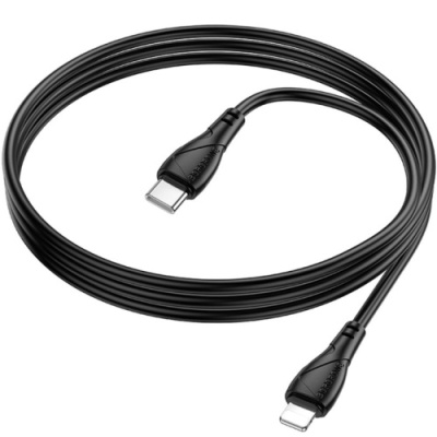 кабель borofone bx121 type-c - lightning pd27w/1m (чорний) 