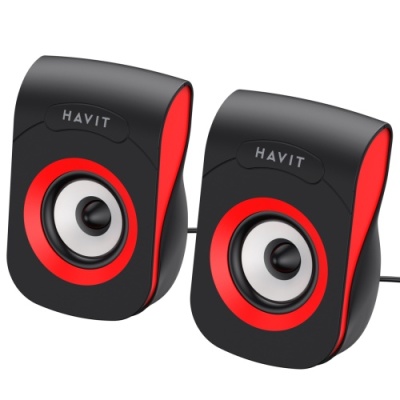 колонки havit hv-sk599 usb 6w black/red 