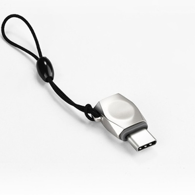 перехідник hoco ua8 microusb - type-c (сталевий) 