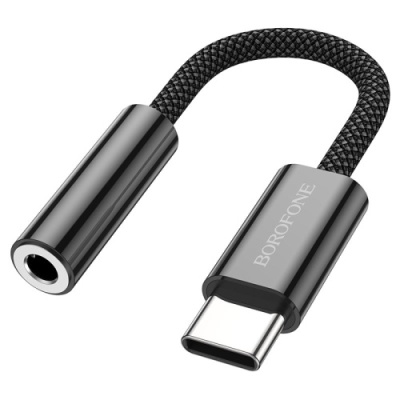 перехідник borofone bv15 type-c - 3.5 audio jack (чорний) 