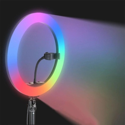 кільцева лампа rgb mj26 (remote) 26cm 
