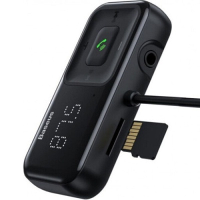 FM Модулятор Baseus (CCMT000201) T Shaped S-16 2USB (Чорний)