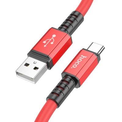 кабель hoco x85 strength usb - type-c 3a/1m (червоний) 