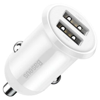 Автомобільний Зарядний Пристрій Baseus Grain Pro (CCALLP-02) 2USB/2.4A (White)