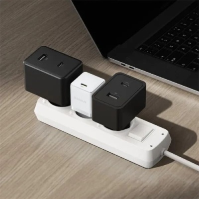 мережевий зарядний пристрій baseus palm fast charger (e0116400) 1type-c/20w/pd +(type-c - lightning 20w) (білий) 