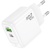 мережевий зарядний пристрій hoco cs54a 1usb/18w/qc3.0 + 1type-c/20w/pd (білий) 