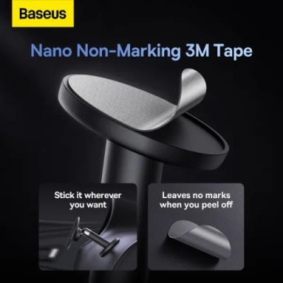 Автотримач Baseus C01 Magnetic Stick-on (black)