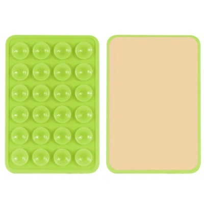 Купить силіконова тримач-присоска телефону sticker side silicone (3m килимок липучка) (салатовий) онлайн