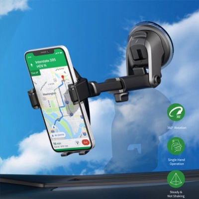 Автотримач SkyDolphin SH07 Telescopic Mount Black